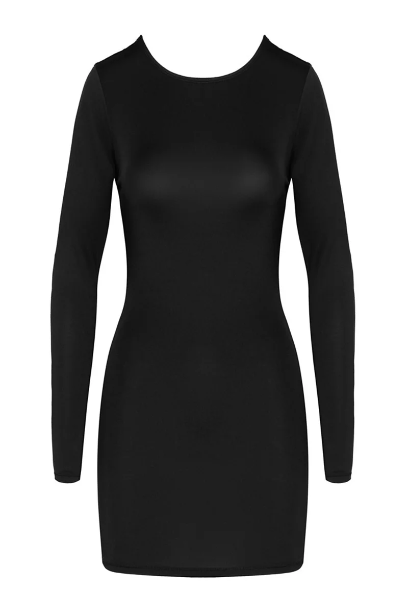 Mini robe noire vue 2